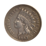 1863 Indian Head Penny F-XF