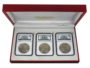 1923 Peace Binion Prestige Collection 3 coin set NGC