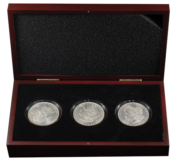 New Orleans Mint 3 coin Morgan Silver Dollar Set