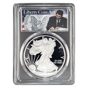 PCGS 2017-W PR69 DCAM $1 Silver Eagle Ronald Reagan - Chattanooga Coin
