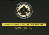 2019 American Innovation $1 Reverse Proof Coin New Jersey