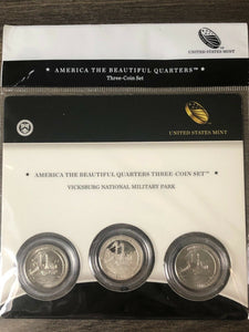 2011 America The Beautiful Quarter Three Coin Set Vicksburg