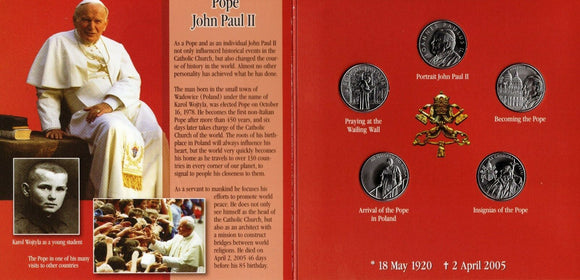 2005 Pope John Paul II 1 Lira Coin Set