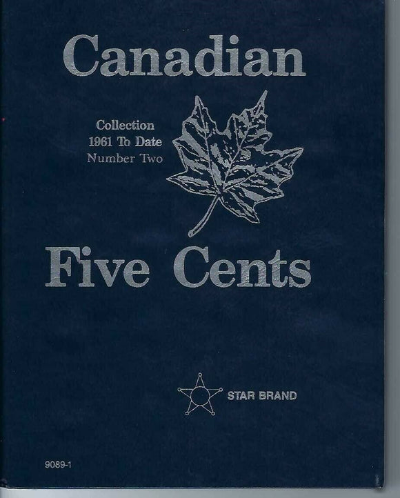 1961 Canadian Five Cent Album (No Coins)